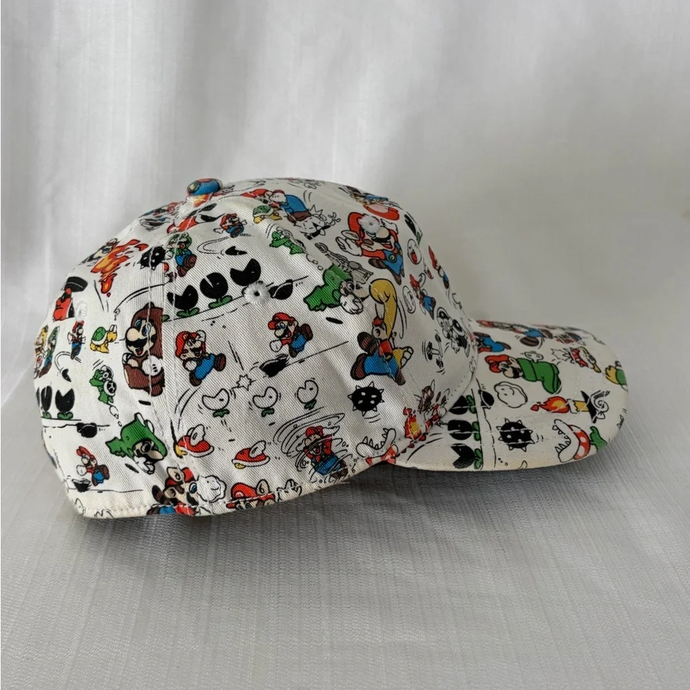 Super Mario Bros 2009 Nintendo A-Flex Hat All Over Print (B148)✨